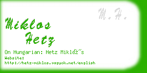 miklos hetz business card